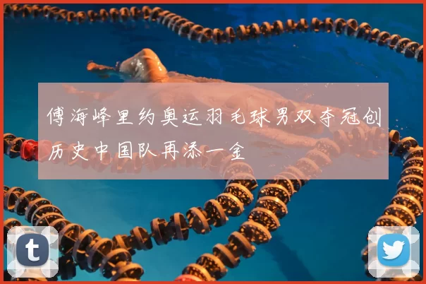 傅海峰里约奥运羽毛球男双夺冠创历史中国队再添一金